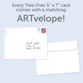 Load image into Gallery viewer, The inside of Tree-Free’s Inuit Proverb card, with the cover and envelope in the background.
