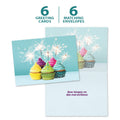 Load image into Gallery viewer, Lifestyle image(s) featuring Tree-Free’s Cumpleanos Cupcakes card
