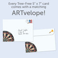 Load image into Gallery viewer, The envelope for Tree-Free’s Nailed It card, along with the following text: “Every Tree-Free 5x7 card comes with a matching ARTvelope!”
