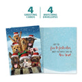 Load image into Gallery viewer, The cover and inside of Tree-Free’s Downhill From Here card, along with the following text: “4 greeting cards, 4 matching envelopes”
