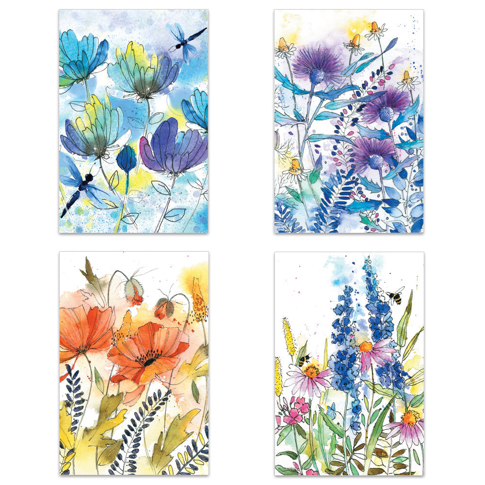 Light Flowers 16 Pack Notecards