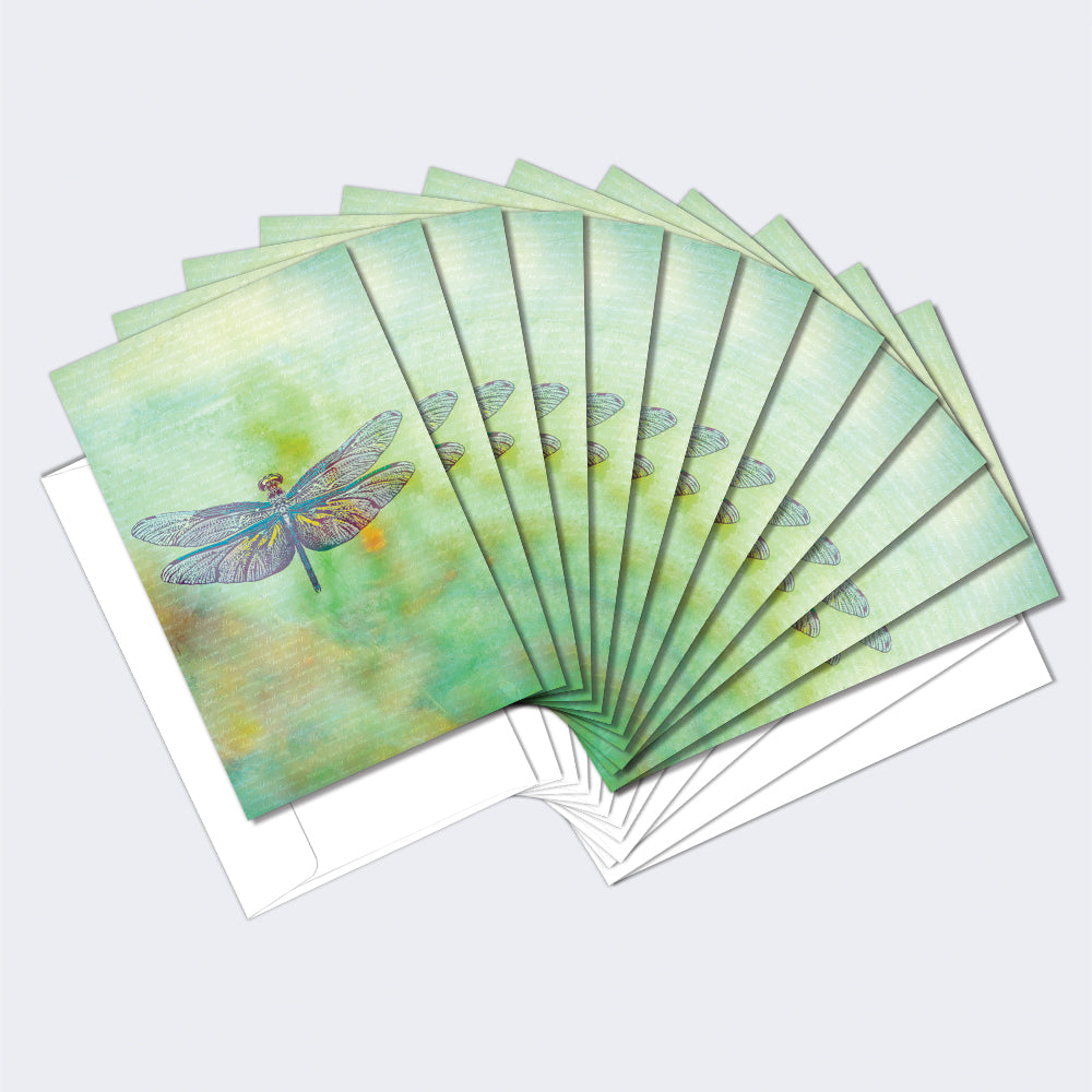 Vibrant Dragonfly Boxed 12 Pack Notecards