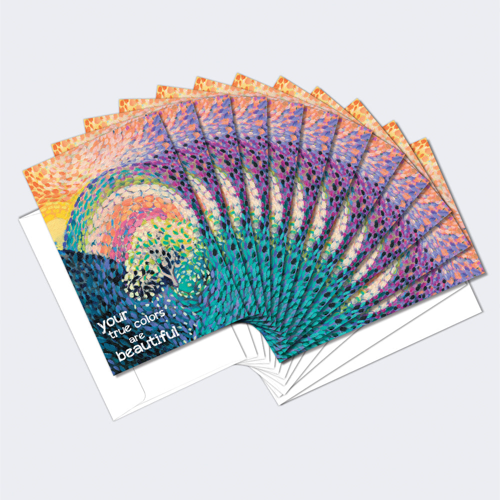 Beautiful Colors 12 Pack Notecards