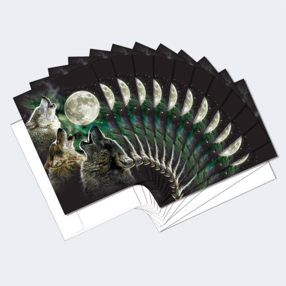 Three Wolf Moon 12 Pack Notecards