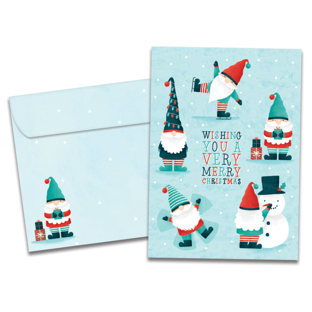 Festive Gnomes Single Card