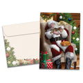 Load image into Gallery viewer, Cat Nap Santa Single Card
