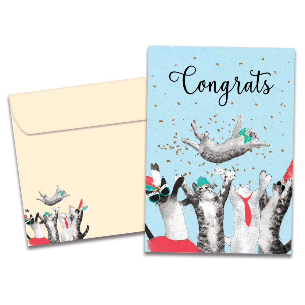 Cat Congrats Single Card