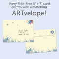 Load image into Gallery viewer, Blue Floral Star Single Card
