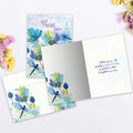 Load image into Gallery viewer, Blue Floral Dragonflies Single Card
