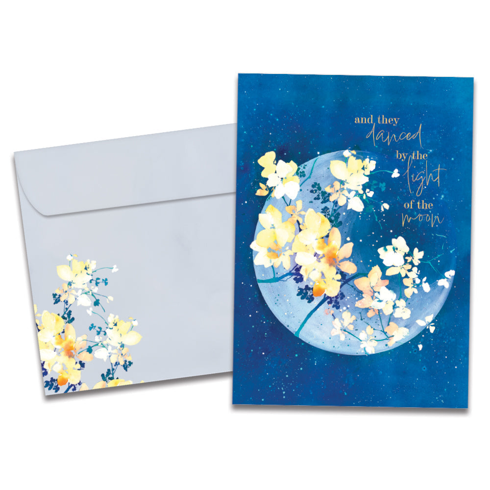 Floral Moonlight Single Card