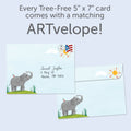 Load image into Gallery viewer, Elephant Flowers Single Card
