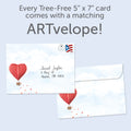 Load image into Gallery viewer, Heart Air Balloon Single Card
