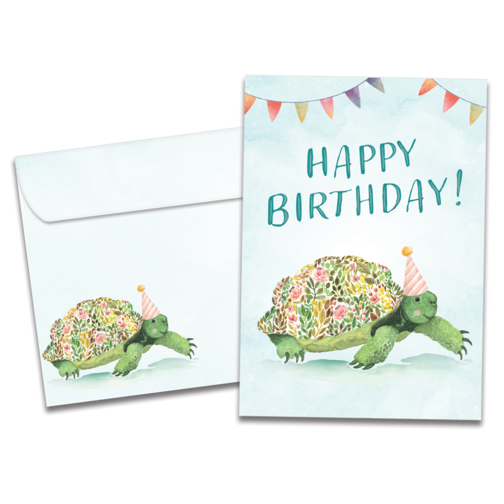 Flower Turtle Single Card