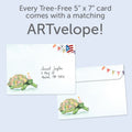 Load image into Gallery viewer, Flower Turtle Single Card
