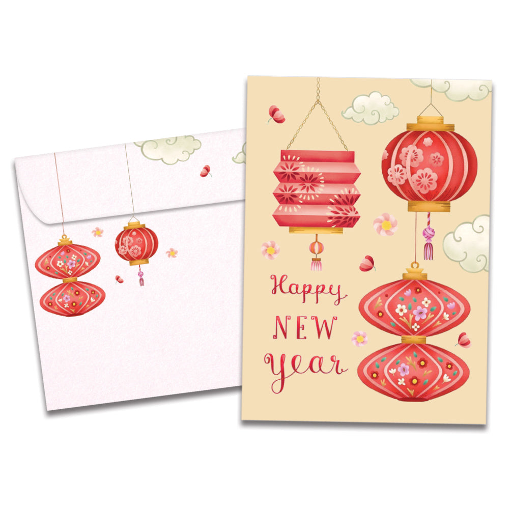 Happiness Lanterns Single Card