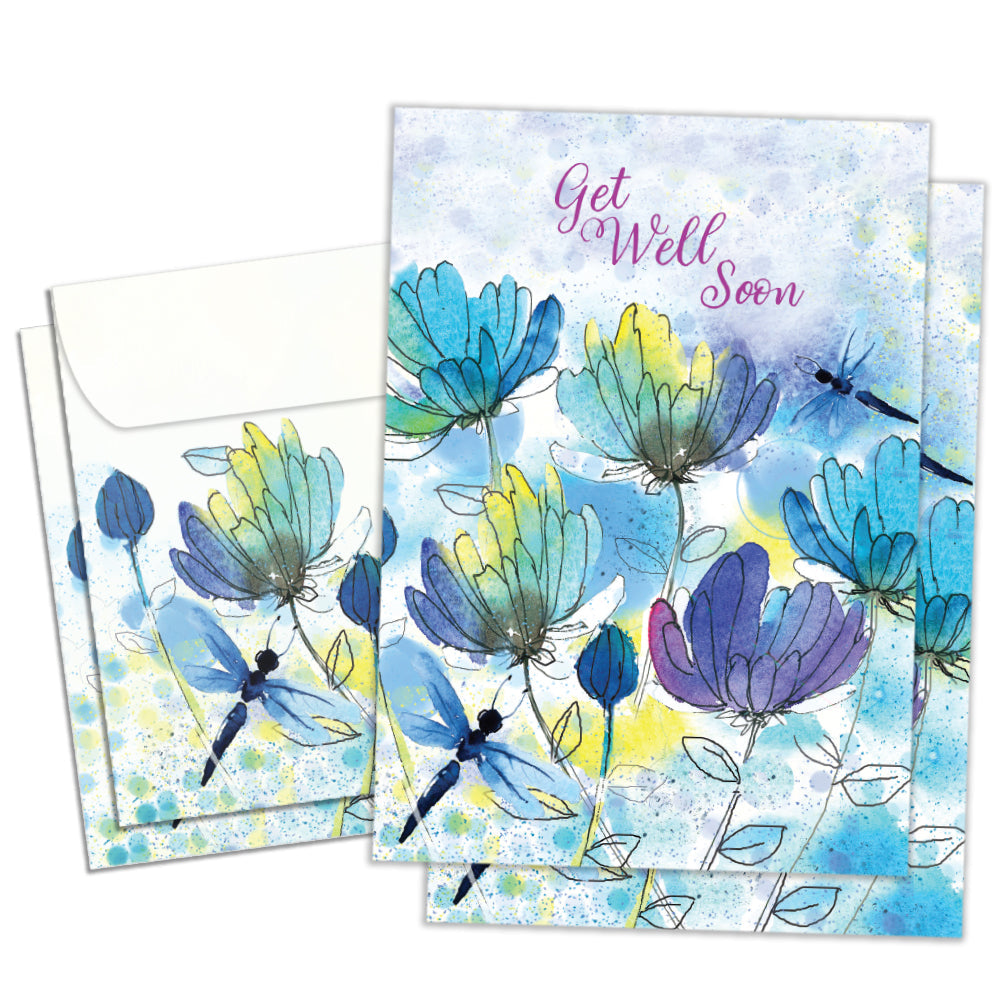 Blue Floral Dragonflies 2 Pack