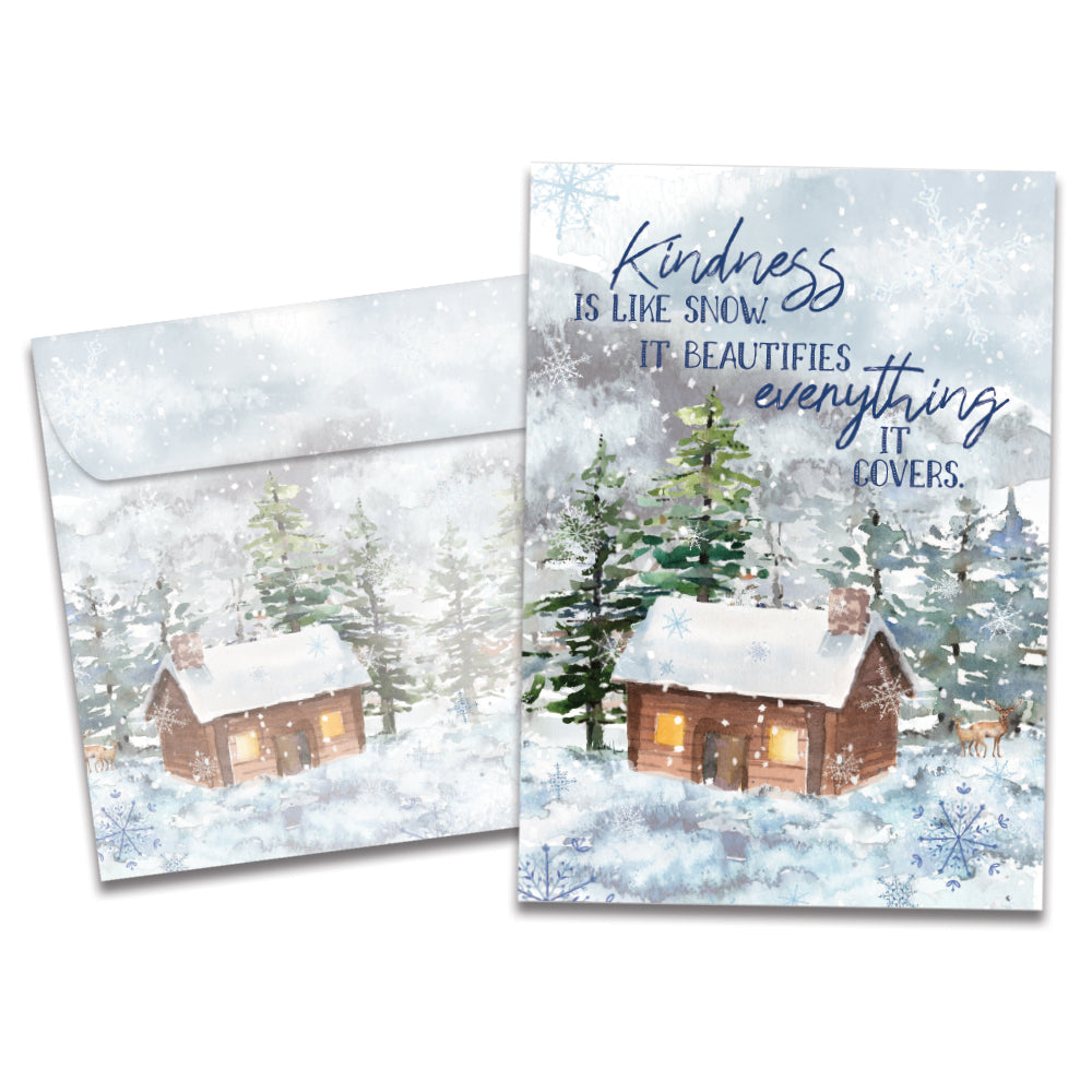 Snowy Cabin Holiday 12 Pack