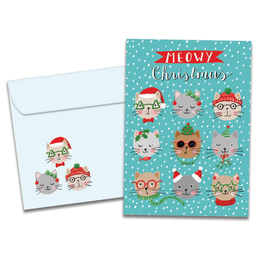 Meowy Christmas Holiday 12 Pack – Tree-Free Greetings