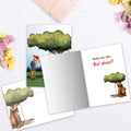 Load image into Gallery viewer, The inside of Tree-Free’s Bear Trap card, with the cover and envelope in the background.
