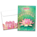 Load image into Gallery viewer, The cover of Tree-Free&#39;s Open Encouragement Card card, along with its matching envelope.
