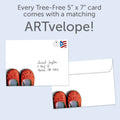 Load image into Gallery viewer, The envelope for Tree-Free’s Good or Bad card, along with the following text: “Every Tree-Free 5x7 card comes with a matching ARTvelope!”
