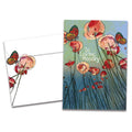 Load image into Gallery viewer, The cover of Tree-Free&#39;s Poppies Remembrance card, along with its matching envelope.
