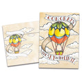 Load image into Gallery viewer, The cover of Tree-Free&#39;s Congrats Balloon card, along with its matching envelope.
