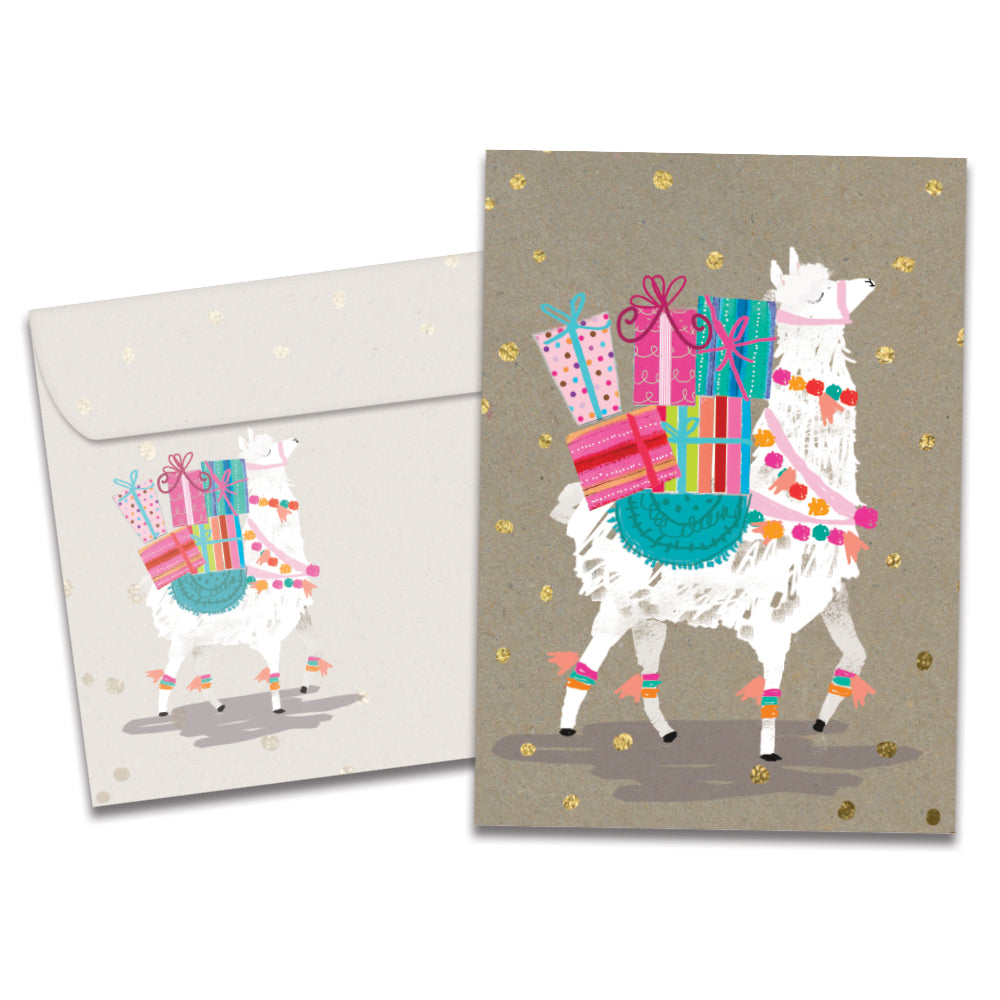 Shama Llama Birthday Greeting Card 6 Pack – Tree-Free Greetings