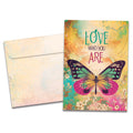 Load image into Gallery viewer, The cover of Tree-Free&#39;s Who You Are All Occasion Card card, along with its matching envelope.
