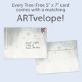 Load image into Gallery viewer, The envelope for Tree-Free’s Twinkle Friendship Card card, along with the following text: “Every Tree-Free 5x7 card comes with a matching ARTvelope!”
