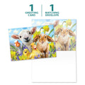 Load image into Gallery viewer, The cover and inside of Tree-Free’s Easter Selfie card, along with the following text: “1 greeting card, 1 matching envelope”
