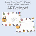 Load image into Gallery viewer, The envelope for Tree-Free’s Little Vader card, along with the following text: “Every Tree-Free 5x7 card comes with a matching ARTvelope!”
