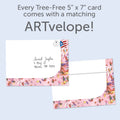 Load image into Gallery viewer, The envelope for Tree-Free’s Hole Foods card, along with the following text: “Every Tree-Free 5x7 card comes with a matching ARTvelope!”
