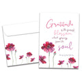 Load image into Gallery viewer, The cover of Tree-Free&#39;s Gratitude Blossoms Thank You Card card, along with its matching envelope.
