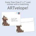 Load image into Gallery viewer, The envelope for Tree-Free’s No Tomorrow card, along with the following text: “Every Tree-Free 5x7 card comes with a matching ARTvelope!”
