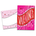 Load image into Gallery viewer, The cover of Tree-Free&#39;s Bold Valentine card, along with its matching envelope.
