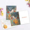 Load image into Gallery viewer, The inside of Tree-Free’s Bee&#39;s Knees card, with the cover and envelope in the background.
