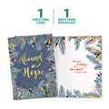 Load image into Gallery viewer, The cover and inside of Tree-Free’s Abound In Hope Holiday Card card, along with the following text: “1 greeting card, 1 matching envelope”
