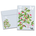 Load image into Gallery viewer, The cover of Tree-Free&#39;s Strawberry Plant card, along with its matching envelope.
