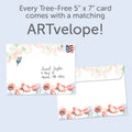 Load image into Gallery viewer, The envelope for Tree-Free’s In Small Things card, along with the following text: “Every Tree-Free 5x7 card comes with a matching ARTvelope!”
