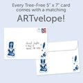 Load image into Gallery viewer, The envelope for Tree-Free’s Find Peace All Occasion Card card, along with the following text: “Every Tree-Free 5x7 card comes with a matching ARTvelope!”
