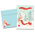 Load image into Gallery viewer, The cover of Tree-Free&#39;s Warm Polar Bears card, along with its matching envelope.
