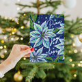 Load image into Gallery viewer, Lifestyle image(s) featuring Tree-Free’s Sparkling Pointsettia card
