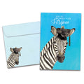 Load image into Gallery viewer, The cover of Tree-Free&#39;s Earned Your Stripes card, along with its matching envelope.
