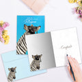 Load image into Gallery viewer, The inside of Tree-Free’s Earned Your Stripes card, with the cover and envelope in the background.
