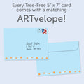 Load image into Gallery viewer, The envelope for Tree-Free’s Stay True card, along with the following text: “Every Tree-Free 5x7 card comes with a matching ARTvelope!”
