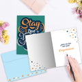 Load image into Gallery viewer, The inside of Tree-Free’s Stay True card, with the cover and envelope in the background.
