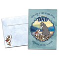 Load image into Gallery viewer, The cover of Tree-Free&#39;s Extra Dad card, along with its matching envelope.
