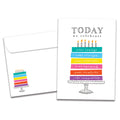 Load image into Gallery viewer, The cover of Tree-Free&#39;s Celebrate You card, along with its matching envelope.
