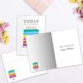 Load image into Gallery viewer, The inside of Tree-Free’s Celebrate You card, with the cover and envelope in the background.
